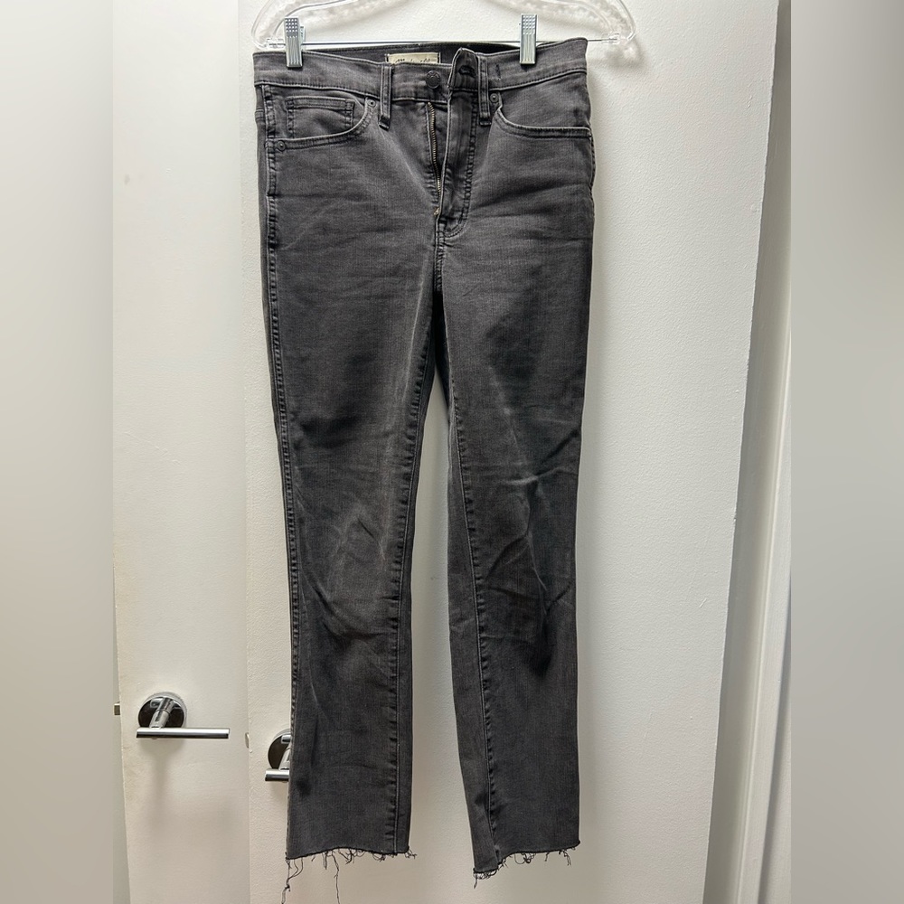 Madewell Stovepipe Charcoal Jeans